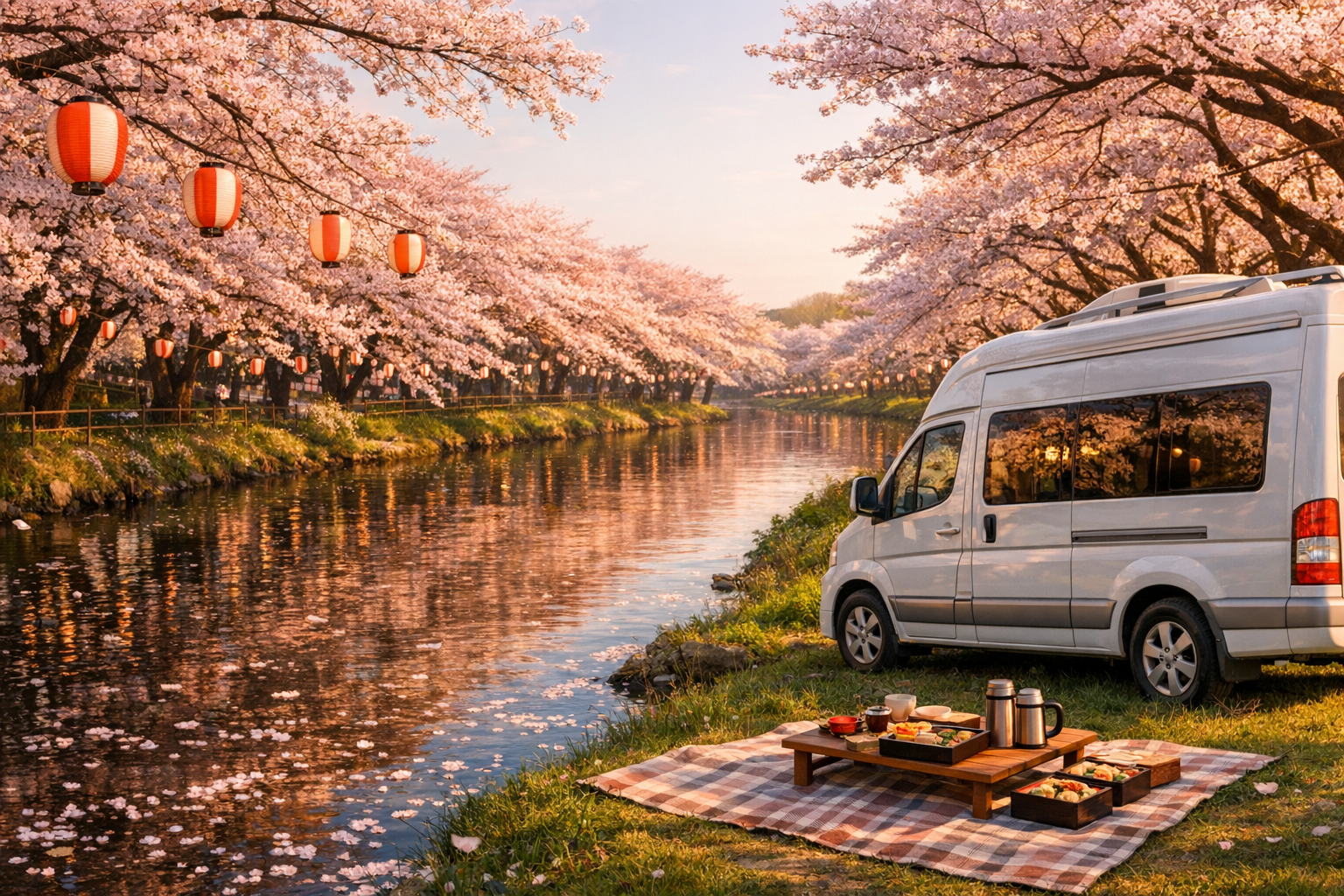 お花見×キャンピングカー｜全国の花見スポットモデルコース