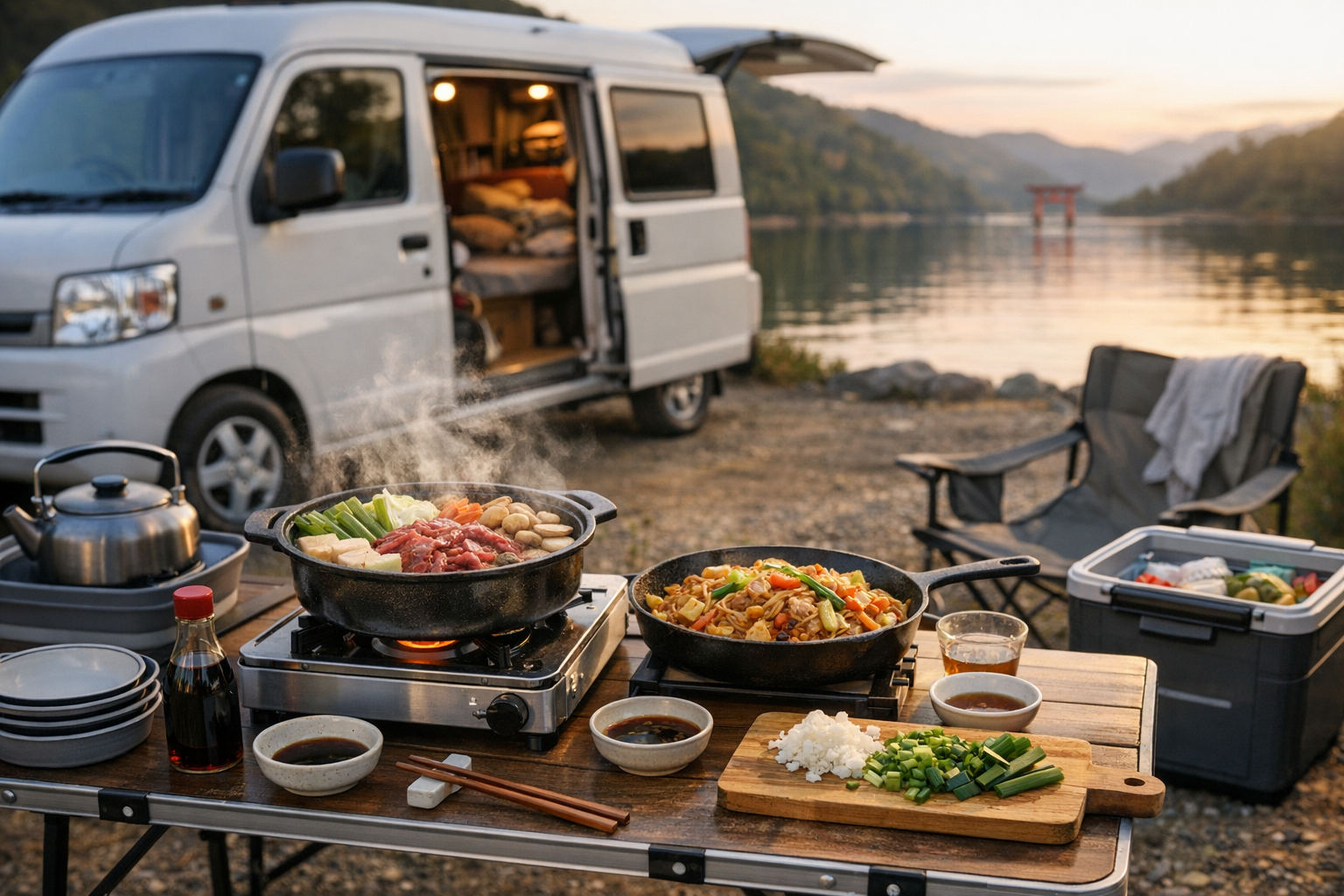 キャンピングカーでの料理ガイド｜車内キッチンの使い方とおすすめレシピ