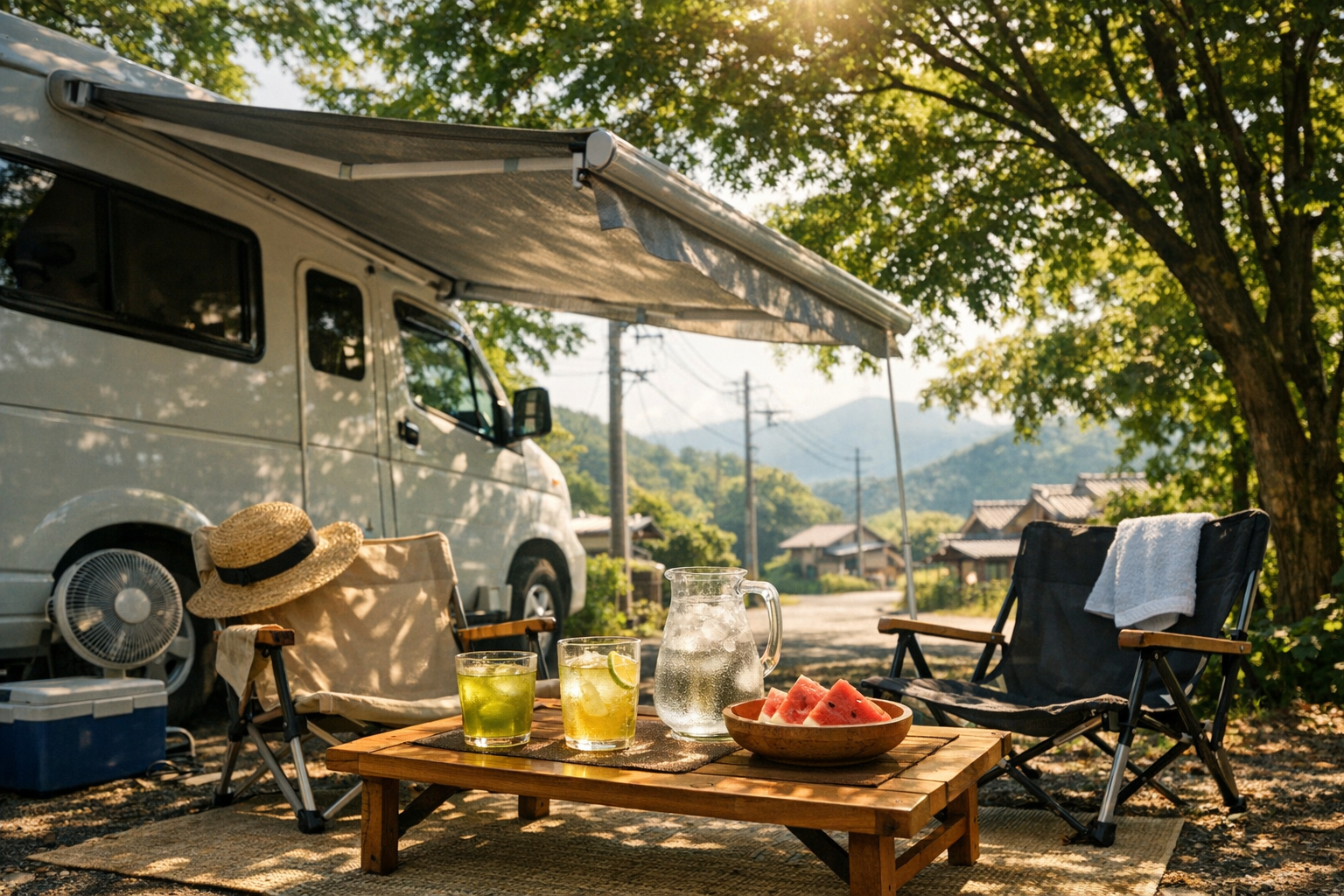 夏のキャンピングカー暑さ対策｜エアコンなしでも快適に過ごす方法